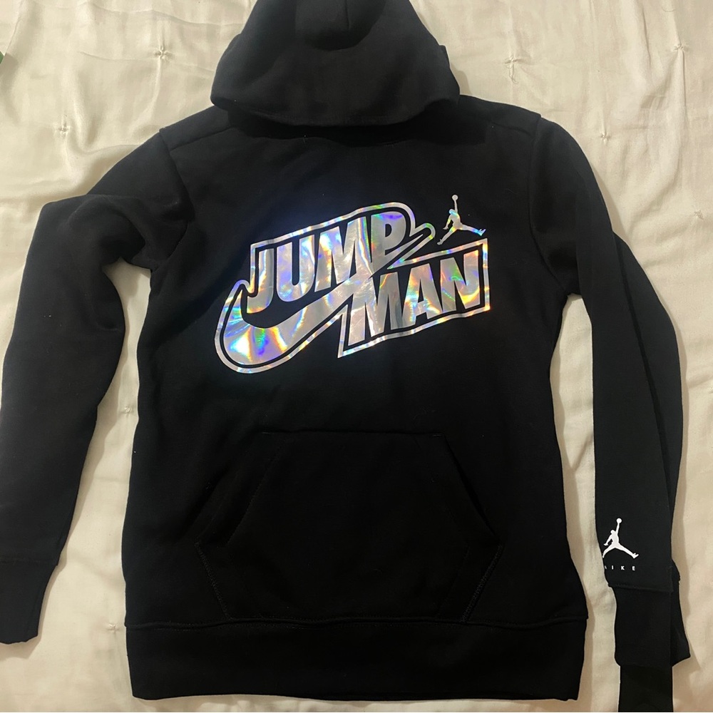 Boys Jordan Black Hoodie Sweater